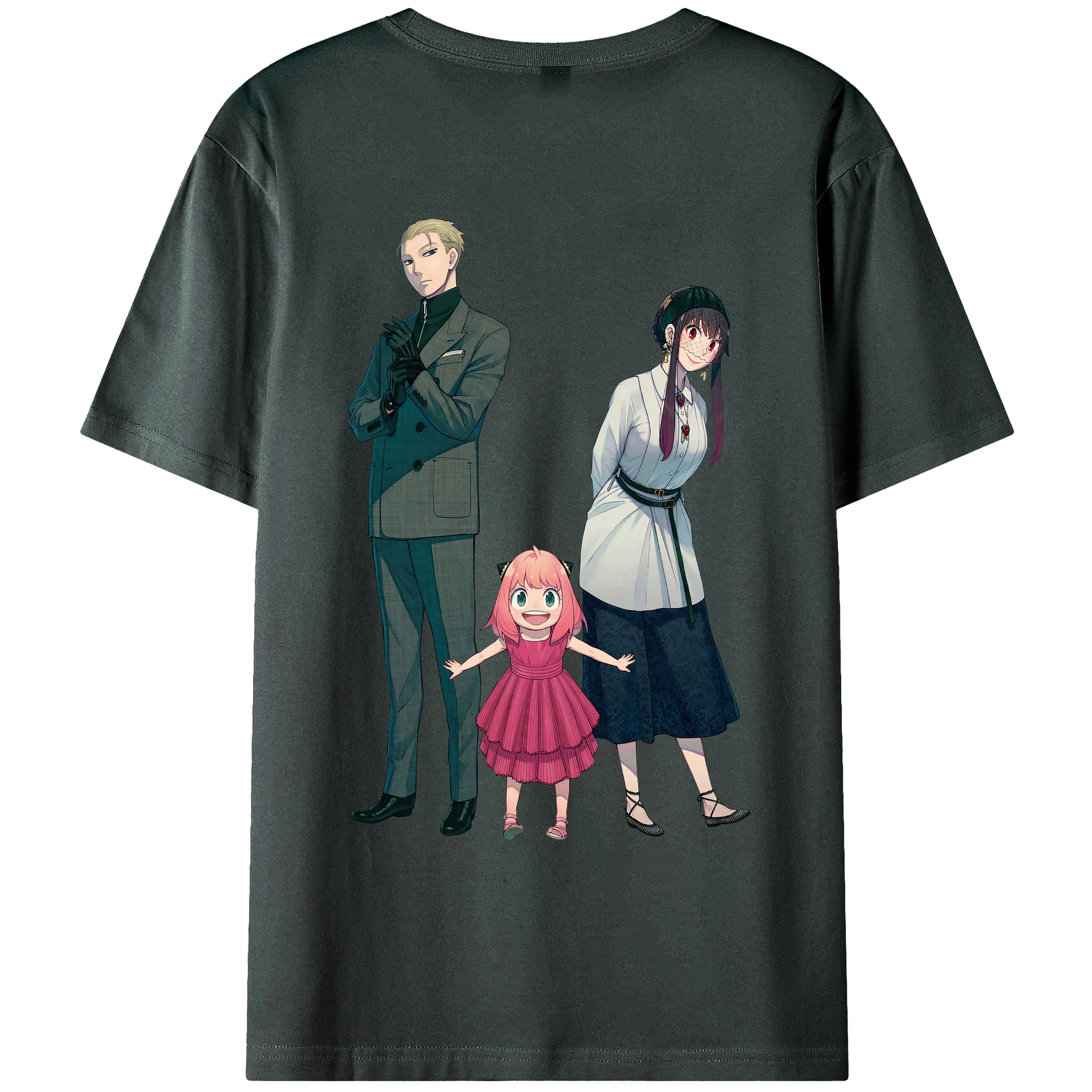 （画像用） SPY×FAMILY间谍家家酒 綿100％ メンズ半袖Tシャツ（バックプリント） 通気性